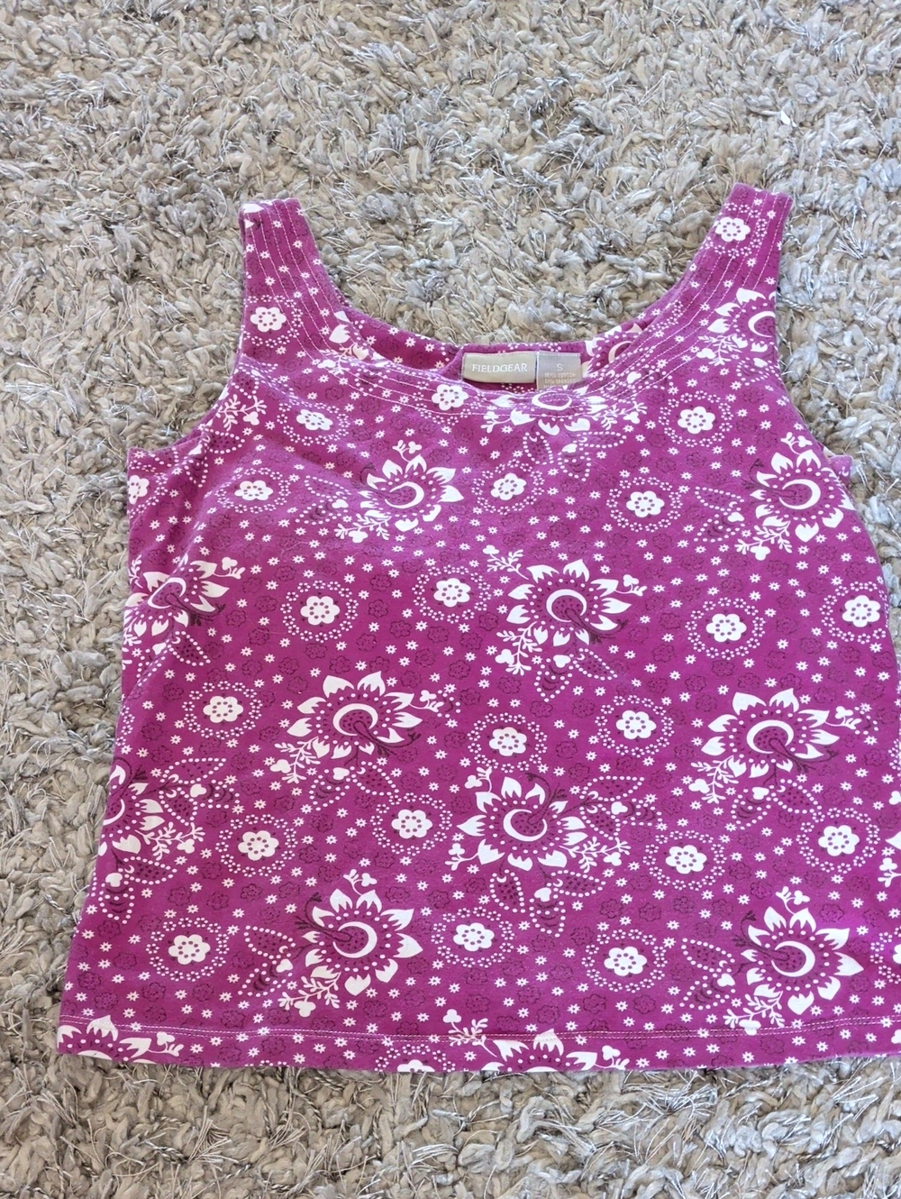 Field Gear Women's Pink Floral Tank Top